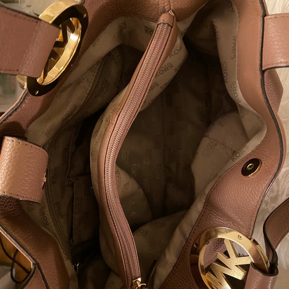 Michael Kors Dusty Rose Leather Tote Bag - Picture 7 of 8
